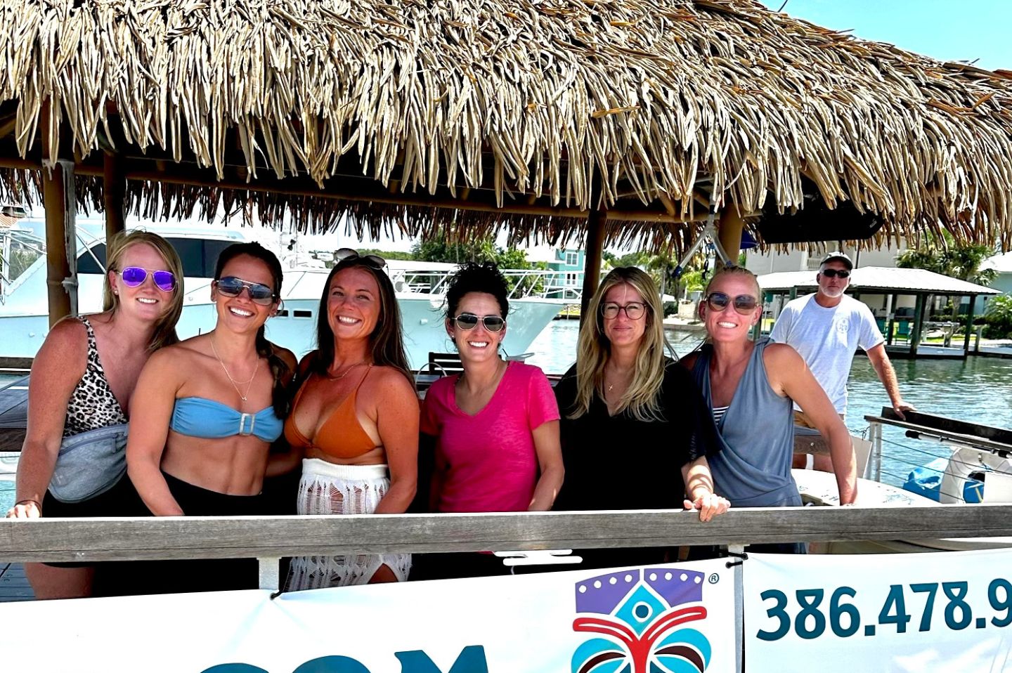 Tiki boat deck